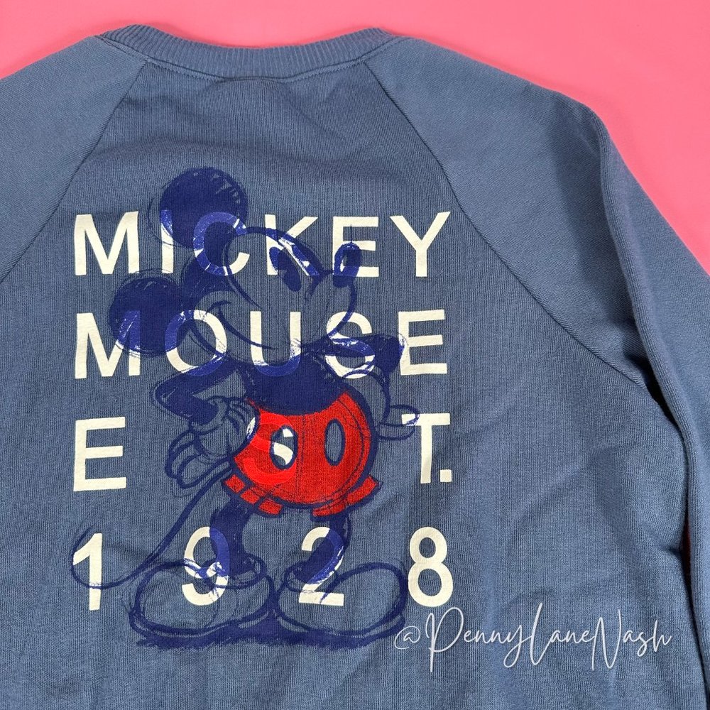 Disney Kids Mickey Mouse 1928 Jerry Leigh Sweatshirt Blue - Picture 7 of 9